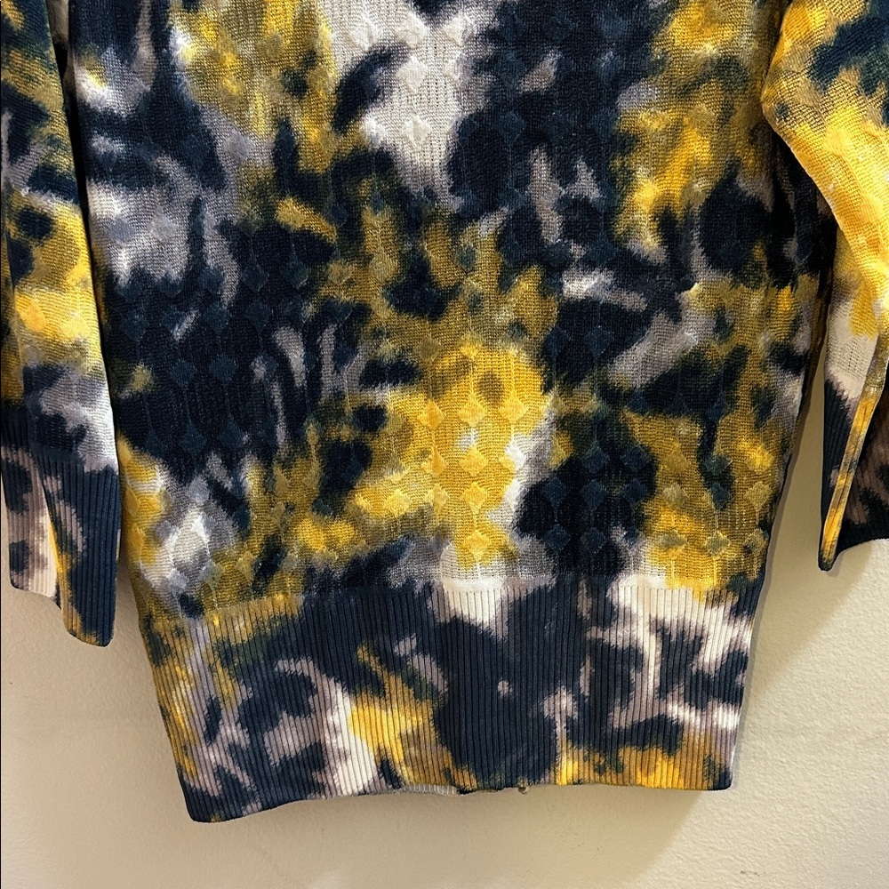 St. John Yellow and Blue Patterned Cardigan* - Picture 11 of 11